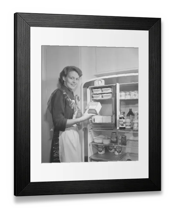 Framed Print : In the kitchen 1950s Framed Print : In the kitchen 1950s