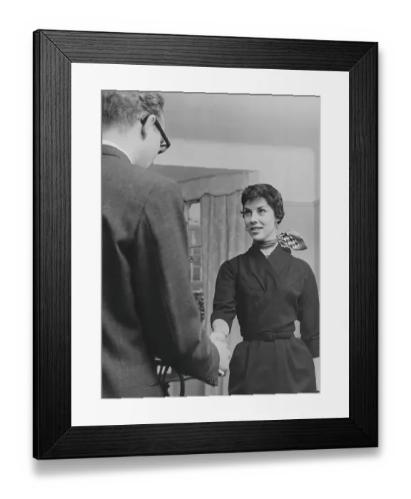 Framed Print : This is how people greeted each other in the 1950s