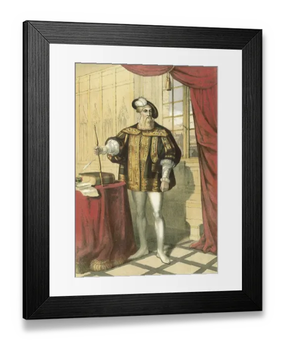 Framed Print : Gustav Vasa, Gustav Eriksson. 12 may 1496 - 29 september 1560