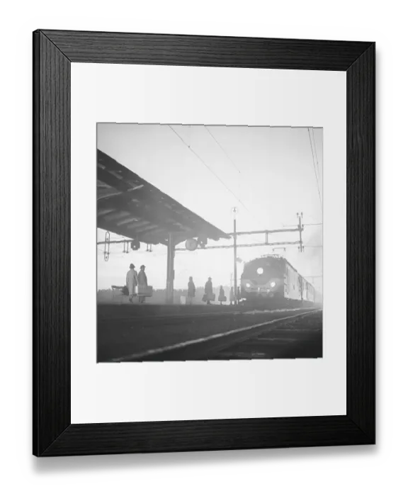 Framed Print : Railway station in the 1960s Framed Print : Railway station in the 1960s