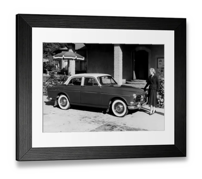Framed Print : Volvo Amazon. a passenger car from Volvo that was launched for dealers in Skoevde on 3 August 1956