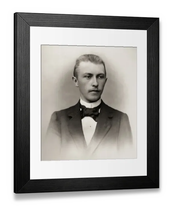 Framed Print : Portrait of Konrad Adenauer as a young man Framed Print : Portrait of Konrad Adenauer as a young man
