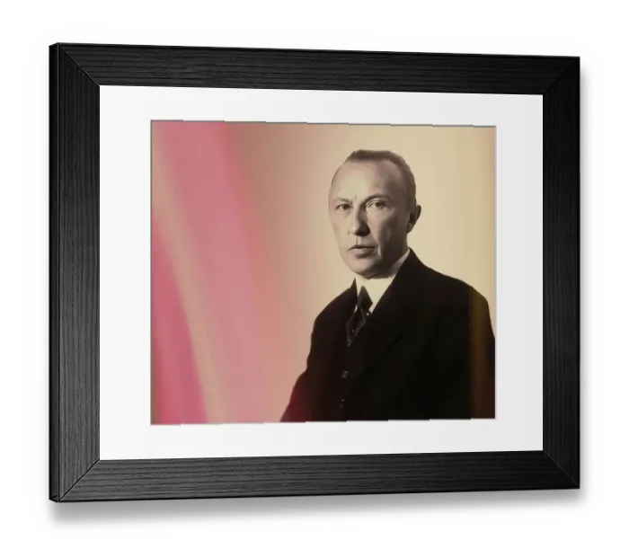 Framed Print : Portrait of Konrad Adenauer as a young man, 1876-1967, mayor of Cologne, first Chancellor of the Federal Republic of Germany, Europe, digitally edited