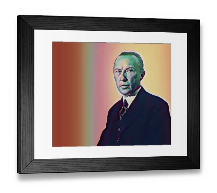 Framed Print : Portrait of Konrad Adenauer as a young man