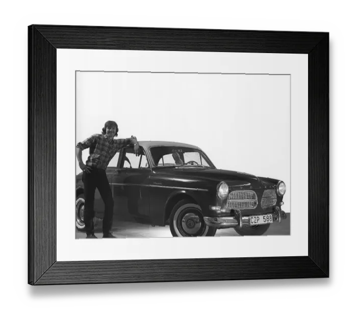 Framed Print : Volvo Amazon. a passenger car from Volvo that was launched for dealers in Skoevde on 3 August 1956