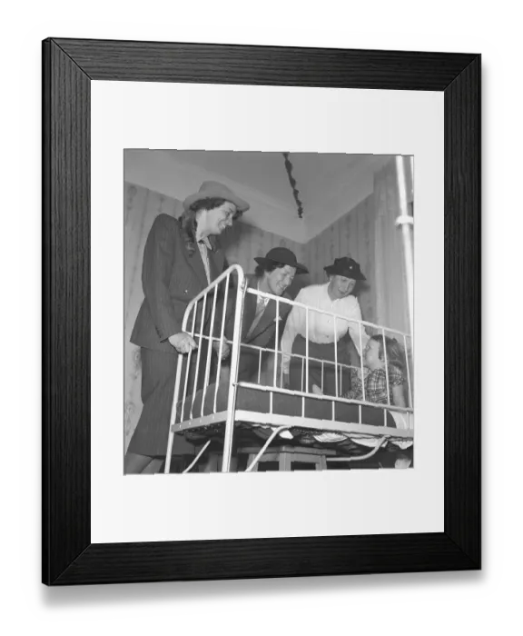 Framed Print : World War 2 in Europe. Finnish children in Sweden. In February 1944, the Finnish cities are exposed to bombings