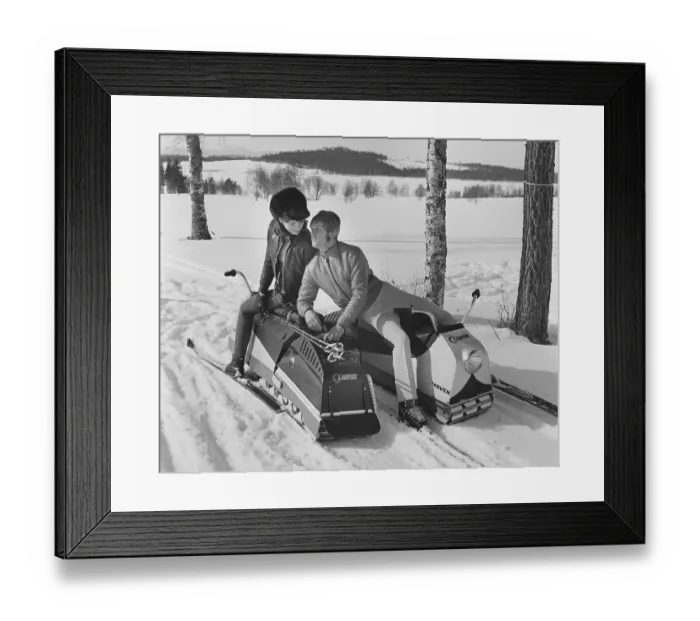 Framed Print : Larven (The caterpillar) A Swedish unconventional snowmobile that has now reached cult status
