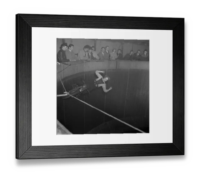 Framed Print : Wall of death 1952. The wall of death Framed Print : Wall of death 1952. The wall of death