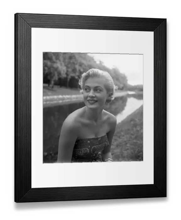 Framed Print : Anita Ekberg. Born 29 September 1931, died 11 January 2015. Swedish actress. When the picture is taken, she has won the Miss Sweden beauty contest on August 24, 1951