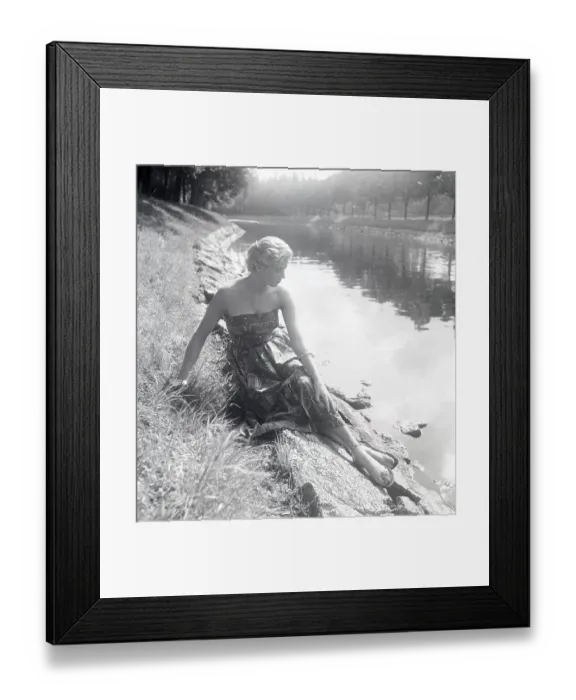 Framed Print : Anita Ekberg. Born 29 September 1931, died 11 January 2015. Swedish actress. When the picture is taken, she has won the Miss Sweden beauty contest on August 24, 1951