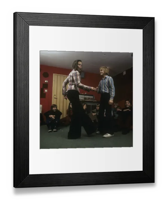 Framed Print : Teenage party in the 1970s