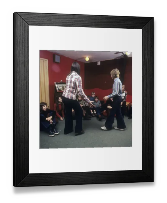 Framed Print : Teenage party in the 1970s Framed Print : Teenage party in the 1970s
