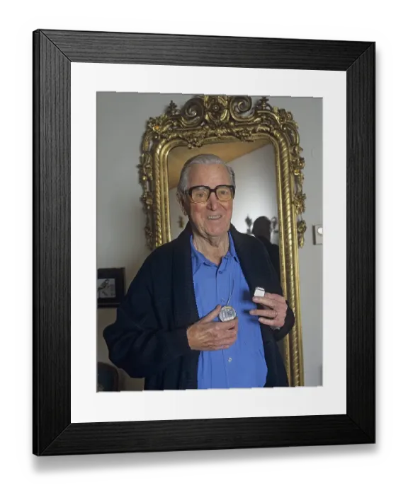 Framed Print : Arne Larsson, 1915-2001 known as the world's first person to receive an artificial cardiac pacemaker