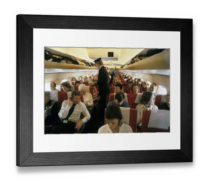 Framed Print : Airline travelling in the 1970s Framed Print : Airline travelling in the 1970s