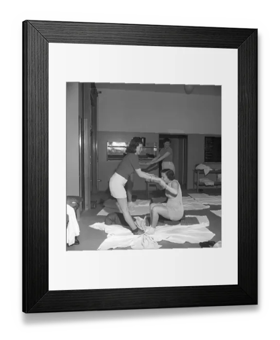 Framed Print : Gymnastics in the past. In a gymnasium Framed Print : Gymnastics in the past. In a gymnasium
