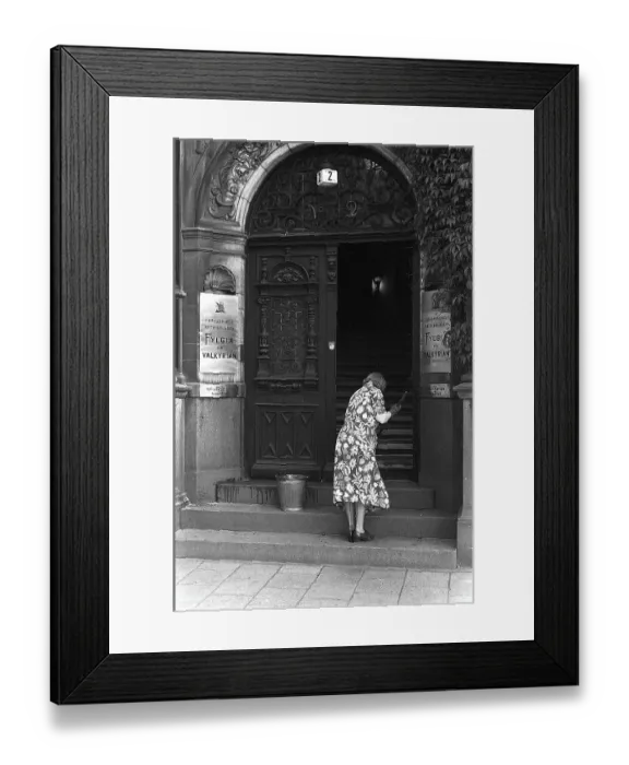 Framed Print : Ordinary people at work in the 1950s