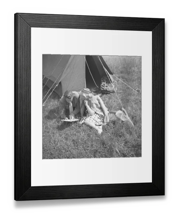 Framed Print : Camping in the old days Framed Print : Camping in the old days