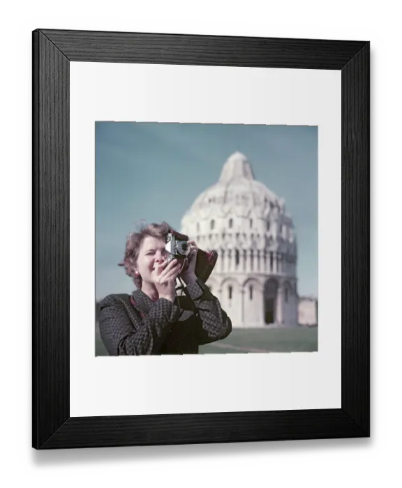 Framed Print : Amateur photographer in the 1950s Framed Print : Amateur photographer in the 1950s