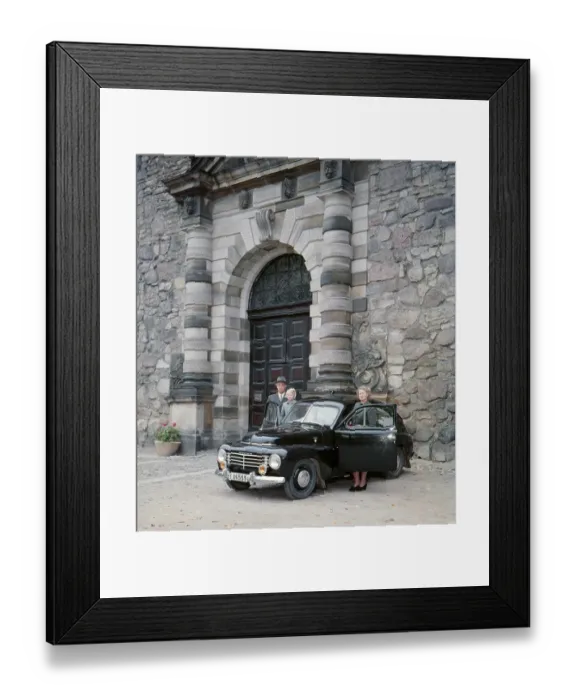 Framed Print : Volvo car in the 1950s
