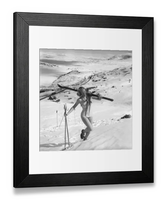 Framed Print : In the snowy mountains 1940s Framed Print : In the snowy mountains 1940s