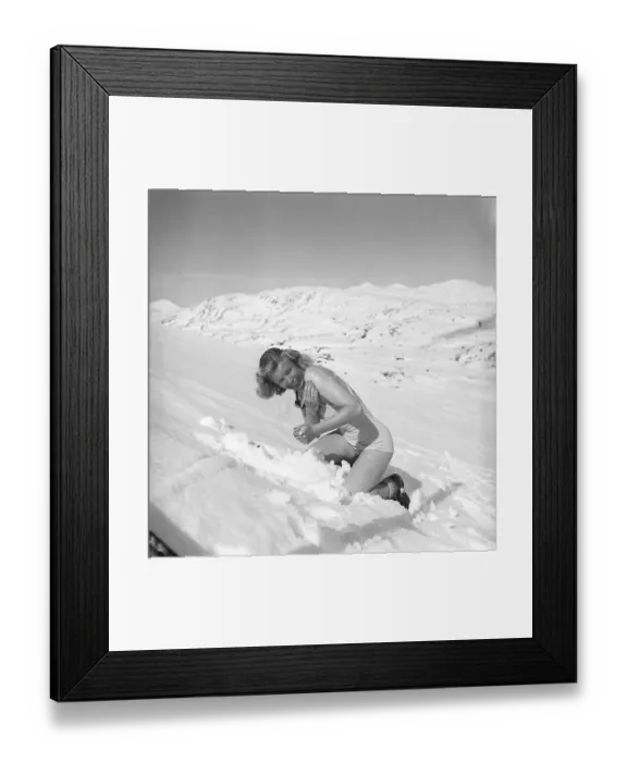 Framed Print : In the snowy mountains 1940s