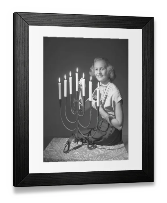 Framed Print : Christmas in the 1950s. Margit Sjoedin is lighting the candles at christmas Framed Print : Christmas in the 1950s. Margit Sjoedin is lighting the candles at christmas
