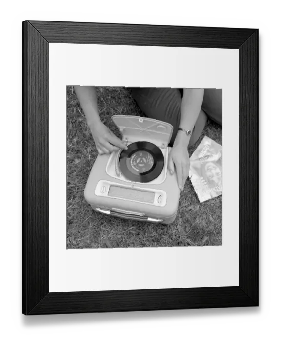 Framed Print : How a combined portable radio and record player looked in the 1960s Framed Print : How a combined portable radio and record player looked in the 1960s