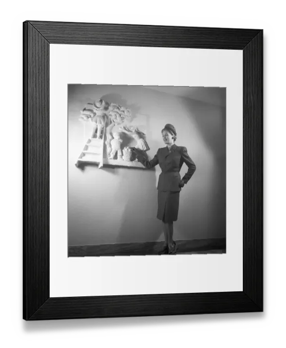 Framed Print : Women's fashion in the 1940s