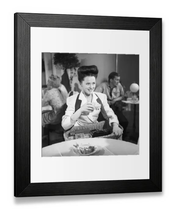 Framed Print : In the 1940s. Actress Lillebil Kjellen filming a scene in a 1945 movie Framed Print : In the 1940s. Actress Lillebil Kjellen filming a scene in a 1945 movie