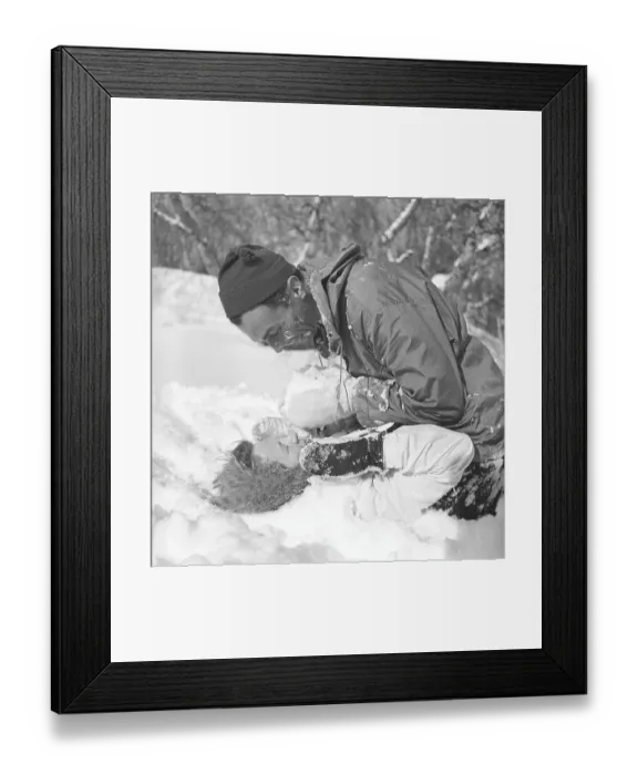 Framed Print : Winter in the 1940s. Actor Nils Kihlberg Framed Print : Winter in the 1940s. Actor Nils Kihlberg