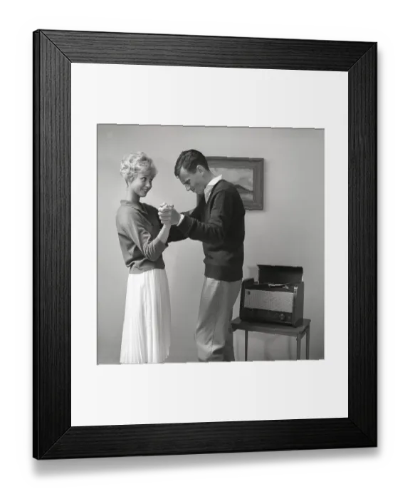 Framed Print : Learning to dance in the 1950s Framed Print : Learning to dance in the 1950s