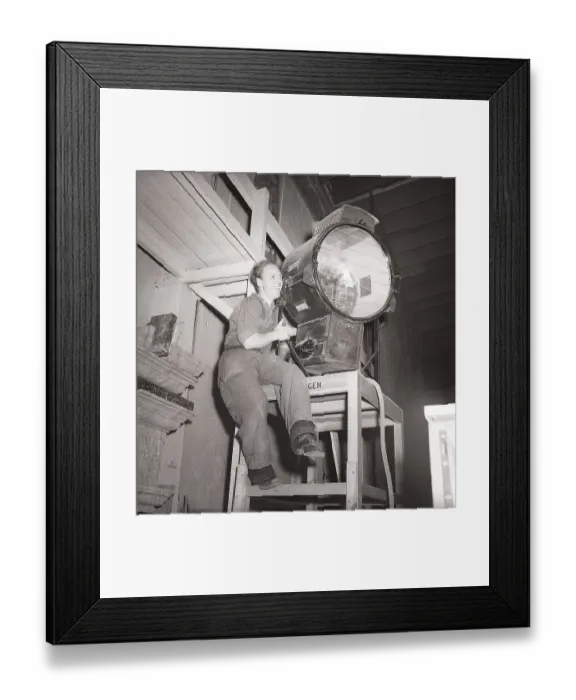 Framed Print : Film studio in the 1940s
