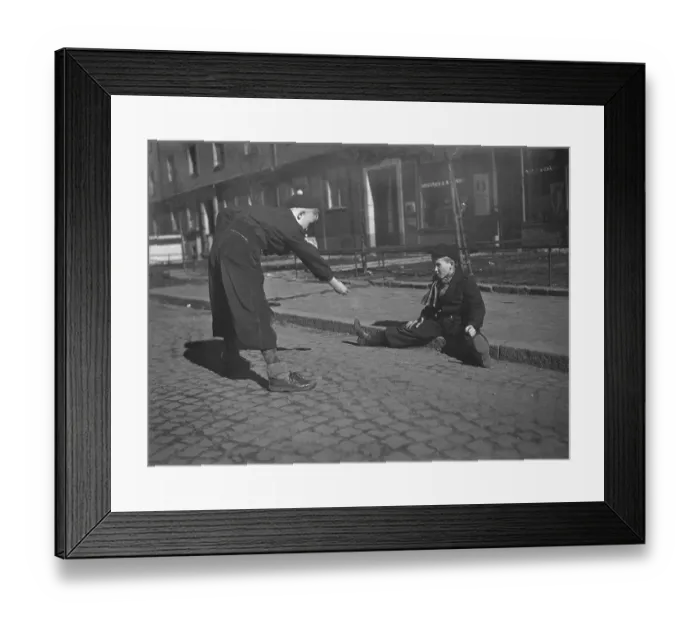 Framed Print : 1940s summer. Two boys outdoors playing marbles Framed Print : 1940s summer. Two boys outdoors playing marbles