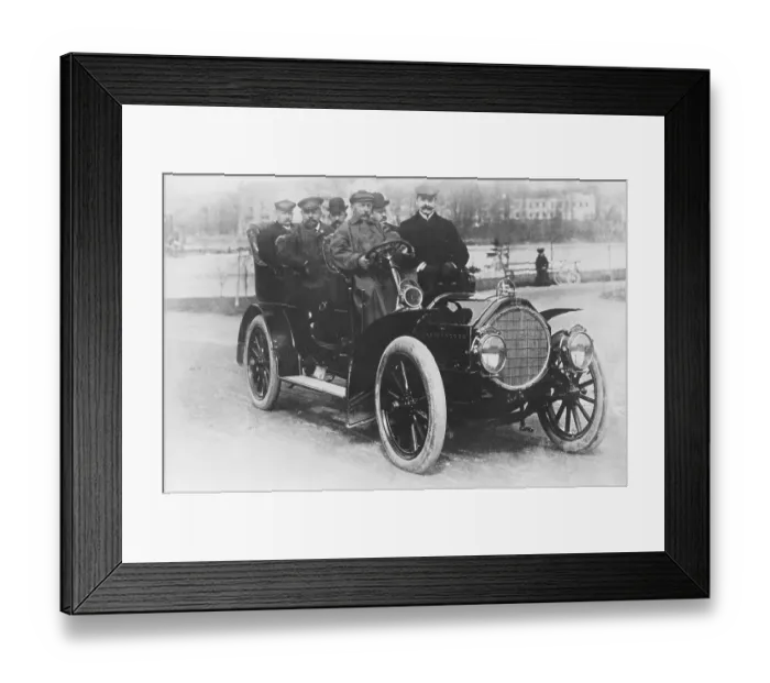 Framed Print : Motoring history. The boardmembers of the swedish royal automobile club Framed Print : Motoring history. The boardmembers of the swedish royal automobile club