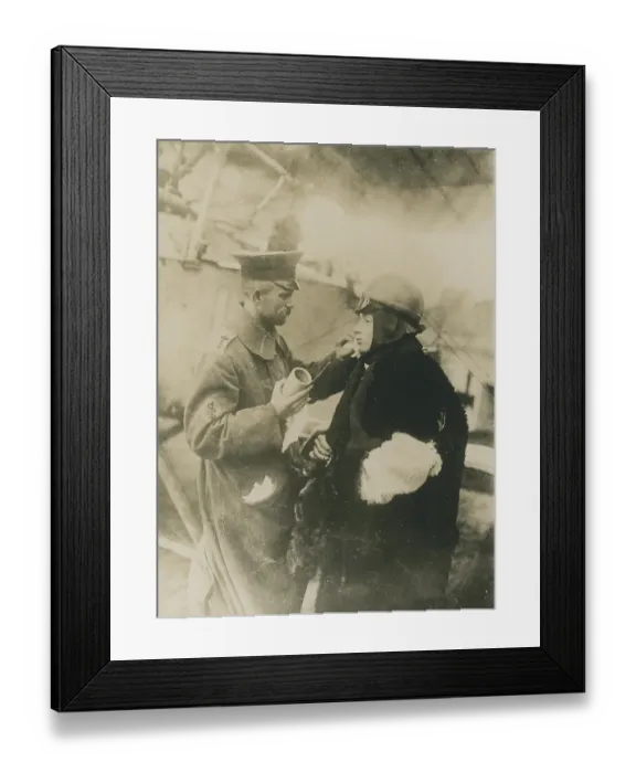 Framed Print : First World War 1914-1918. A pilot is being prepared for a flight mission
