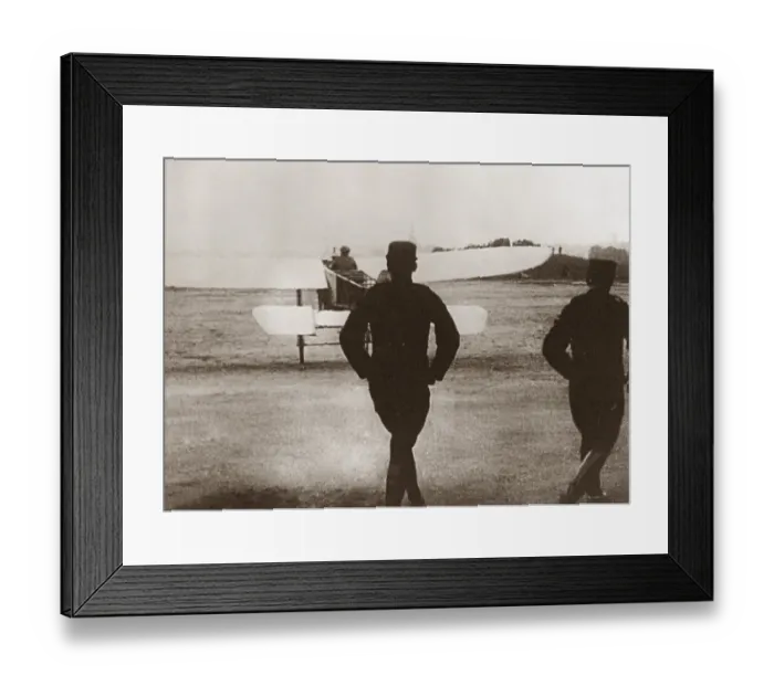 Framed Print : The flight that is referred to as the start of the swedish aviation history