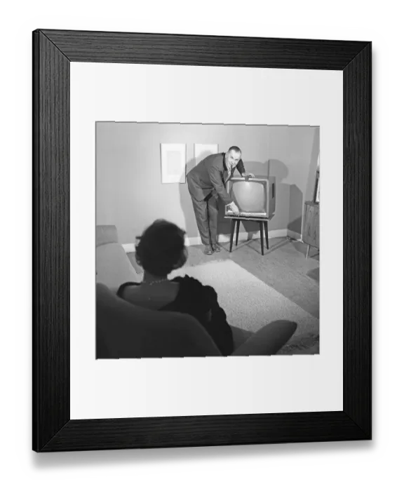 Framed Print : Television in the 1950s