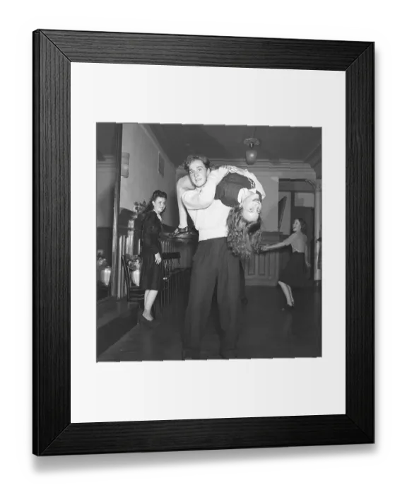 Framed Print : Jitterbug dance. A dance popularized in the United states and spread by American soldiers Framed Print : Jitterbug dance. A dance popularized in the United states and spread by American soldiers