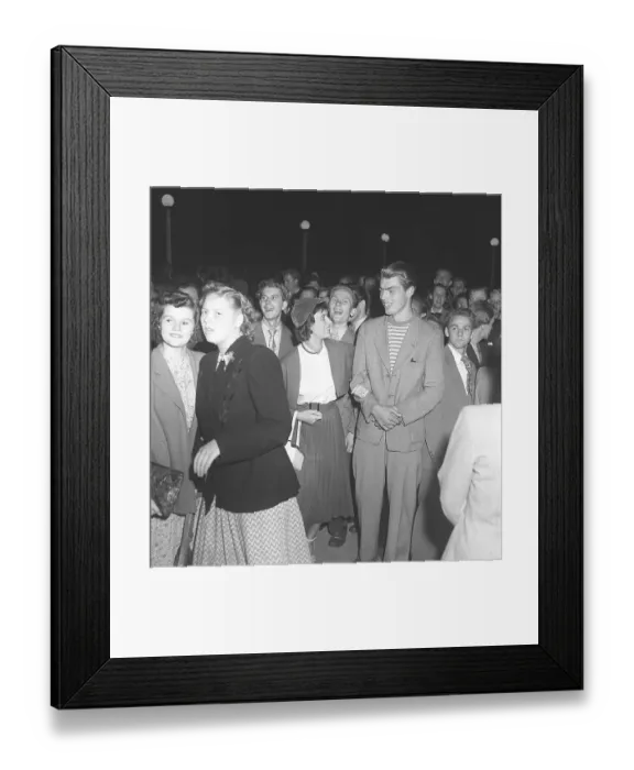 Framed Print : Dancing in the 1940s. Young people at a dance event