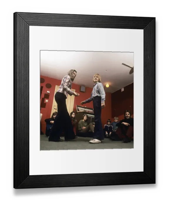 Framed Print : Teenage party in the 1970s