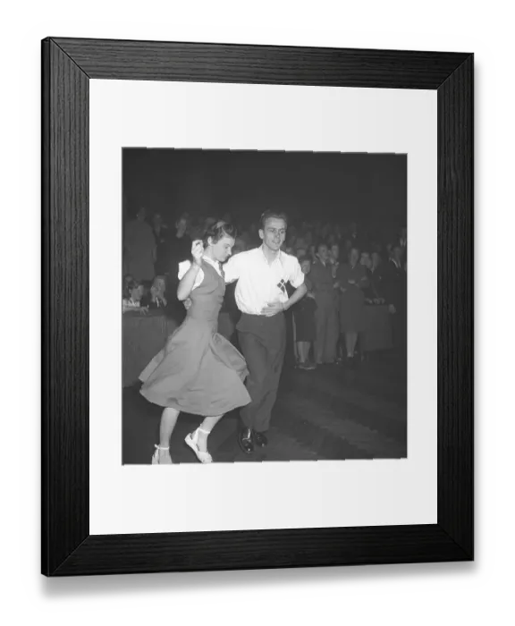 Framed Print : Jitterbug dance. A dance popularized in the United states and spread by American soldiers
