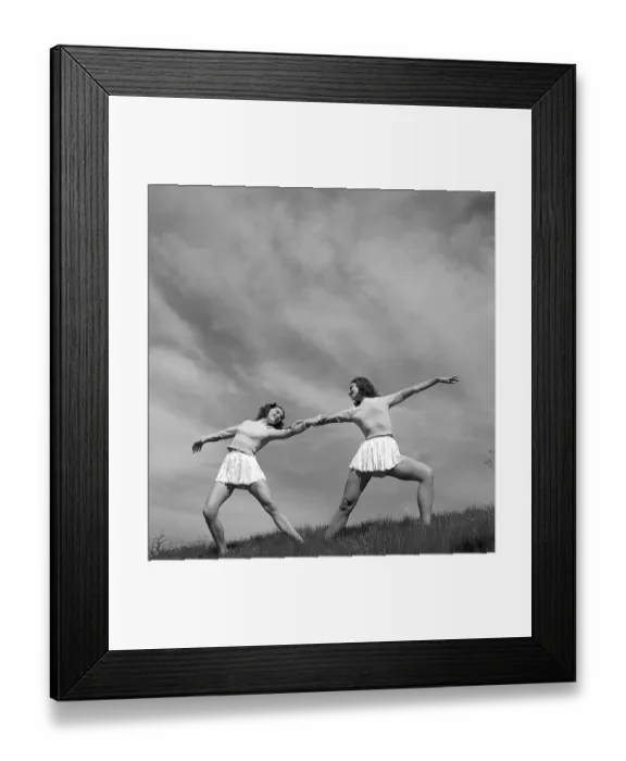 Framed Print : Gymnasts in the 1940s. Lalla Cassels dance troup