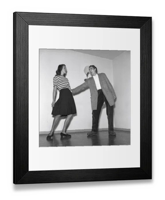 Framed Print : Jitterbug dance. A dance popularized in the United states and spread by American soldiers