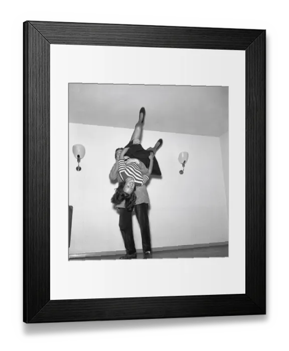 Framed Print : Jitterbug dance. A dance popularized in the United states and spread by American soldiers