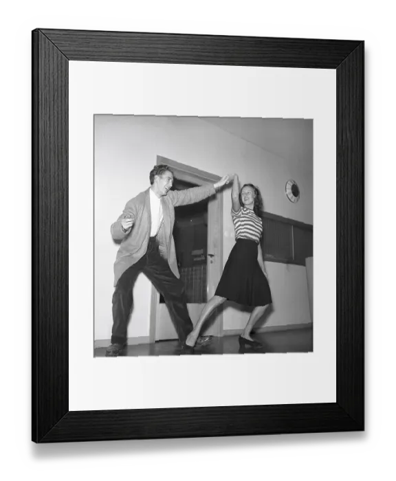 Framed Print : Jitterbug dance. A dance popularized in the United states and spread by American soldiers