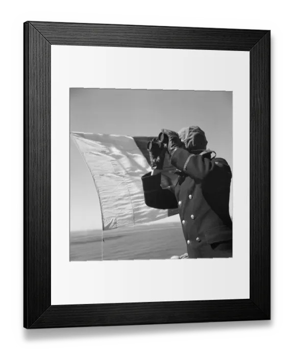 Framed Print : During World war II. The war ship Sverige during navy exercises at sea Framed Print : During World war II. The war ship Sverige during navy exercises at sea