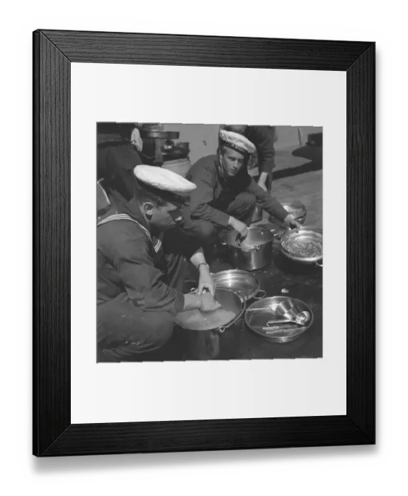 Framed Print : During World war II. The war ship Sverige during navy exercises at sea Framed Print : During World war II. The war ship Sverige during navy exercises at sea