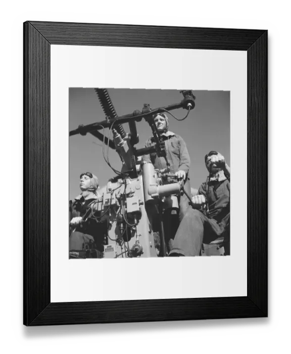 Framed Print : During World war II. The war ship Sverige during navy exercises at sea. Detail of the crew at the anti-aircraft cannon on the port side of the ship. Sweden june 1940. Kristoffersson ref 141 Framed Print : During World war II. The war ship Sverige during navy exercises at sea. Detail of the crew at the anti-aircraft cannon on the port side of the ship. Sweden june 1940. Kristoffersson ref 141