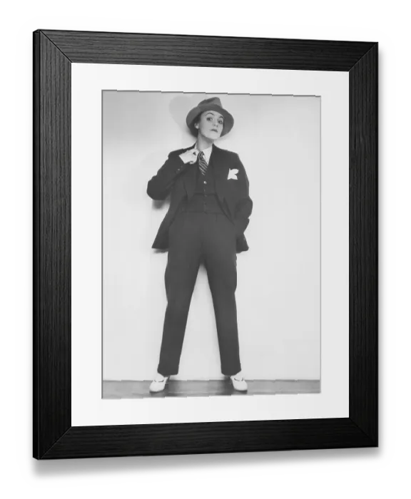 Framed Print : Women in mens fashion in the 1930s