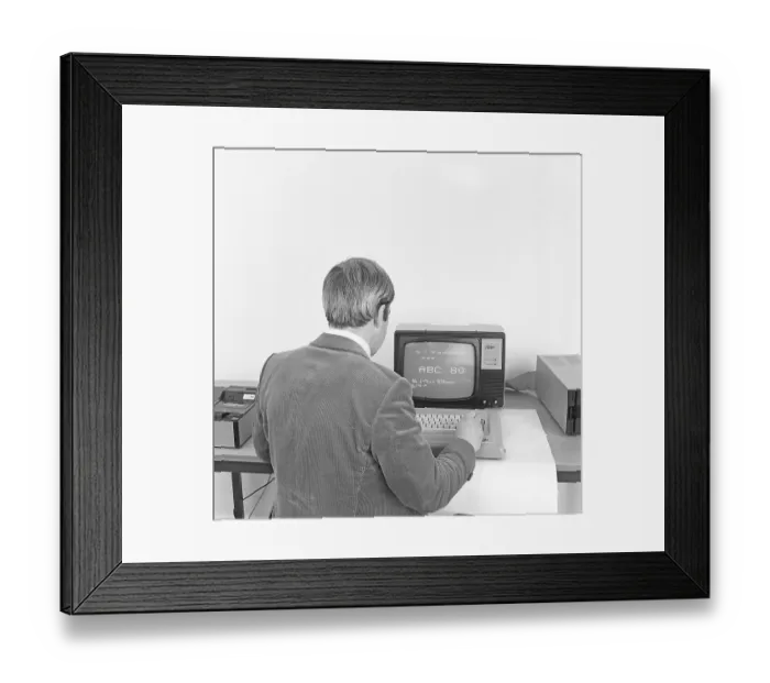 Framed Print : ABC 80. Advanced Basic Computer 80 was a personal computer engineered by the Swedish corporation Dataindustrier